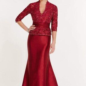 NWT Alyce Paris 29143 Mother Of The Bride Dress Wine Size 4